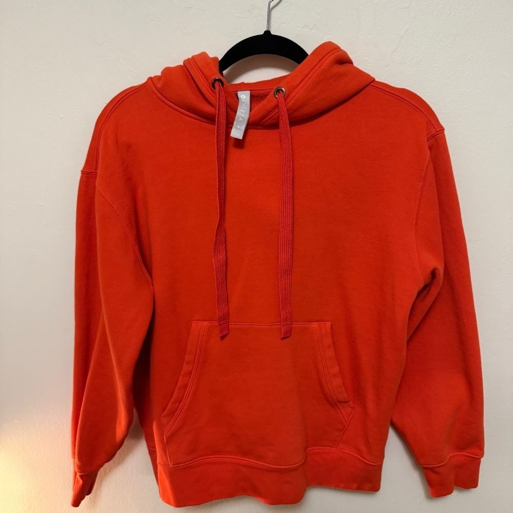 Athleta Orange Pullover Sweater with Hood
